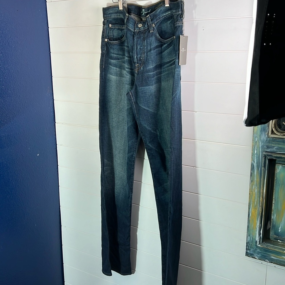 NWT 7 for all man kind mens button fly jeans relaxed 31/36. MN59